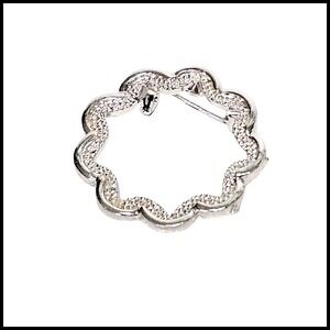 GERRYS Brooch Pin Flower Wreath Silver Tone‎ Elegant Jewelry